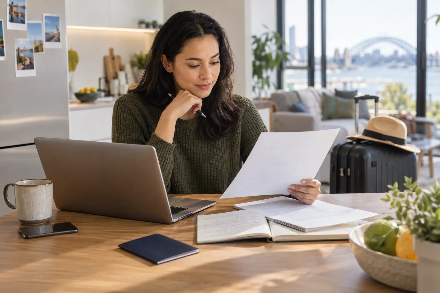 Australian taxpayer reviewing residency and Medicare levy information at home